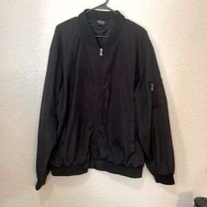 Original deluxe size 3X men’s zip up black windbreaker